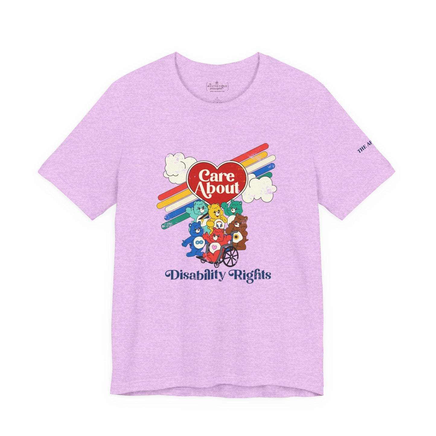 Care About Disability Rights - Retro 80s Vibe - Unisex Jersey Short Sleeve Tee