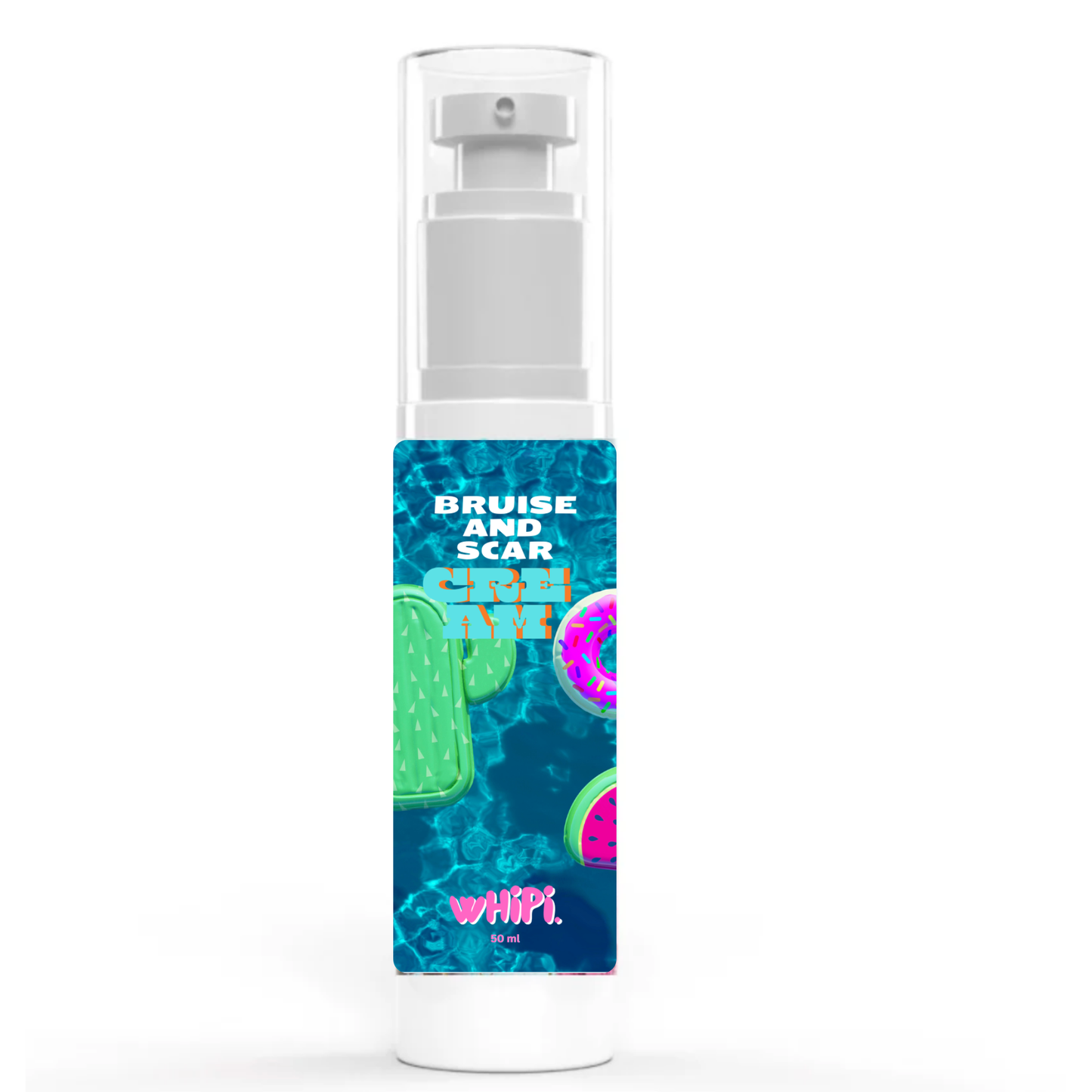 Bruise and Scar cream bottle with pump dispenser, 50 ml