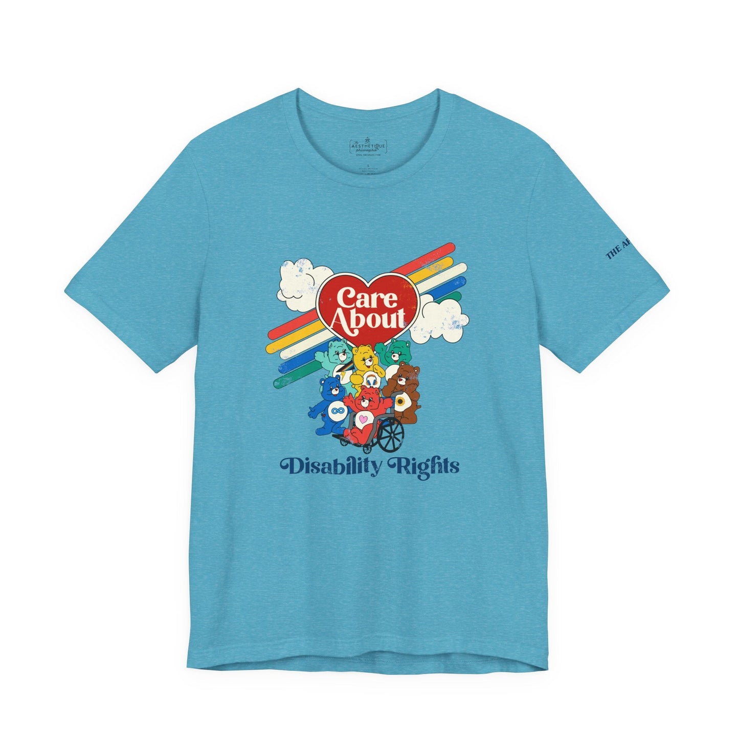 Care About Disability Rights - Retro 80s Vibe - Unisex Jersey Short Sleeve Tee