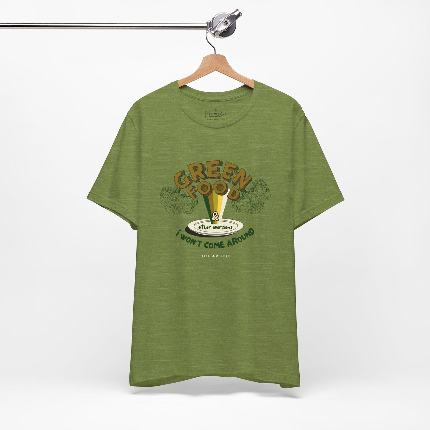 Green Food & Other Aversions I Won't Come Around - Autism/ARFID/SPD - Adult Unisex Jersey Tee
