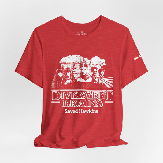 Divergent Brains Saved Hawkins - Adult Unisex Jersey Tee