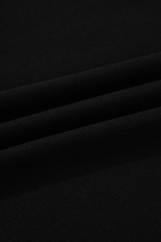 Black knit fabric with subtle texture