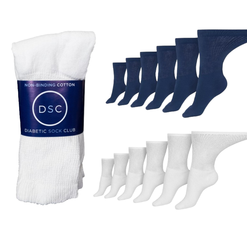 Men's Cotton Diabetic Crew Socks (6 Pair) DSC