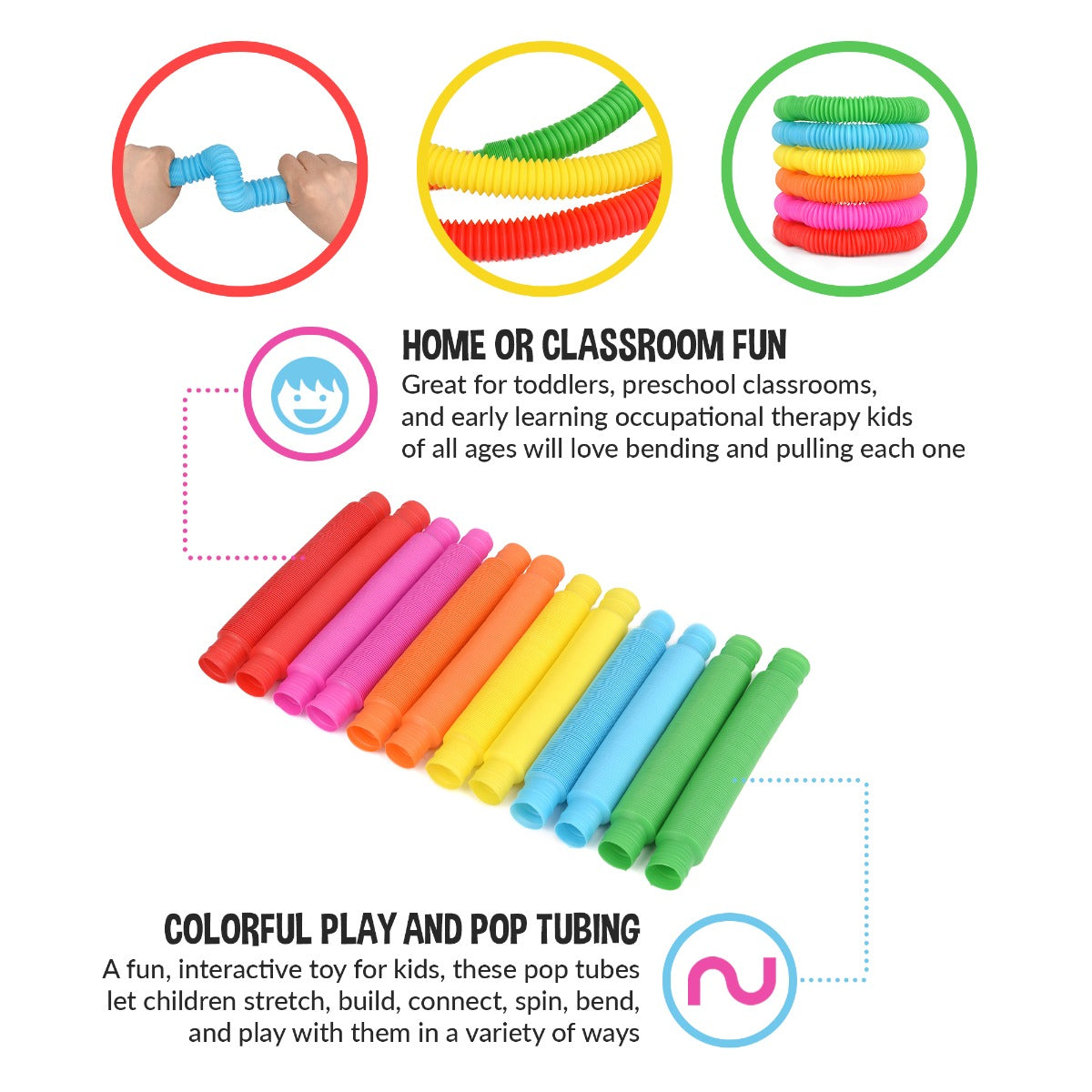 Pop Tubes (Multi-Color): 1 Unit
