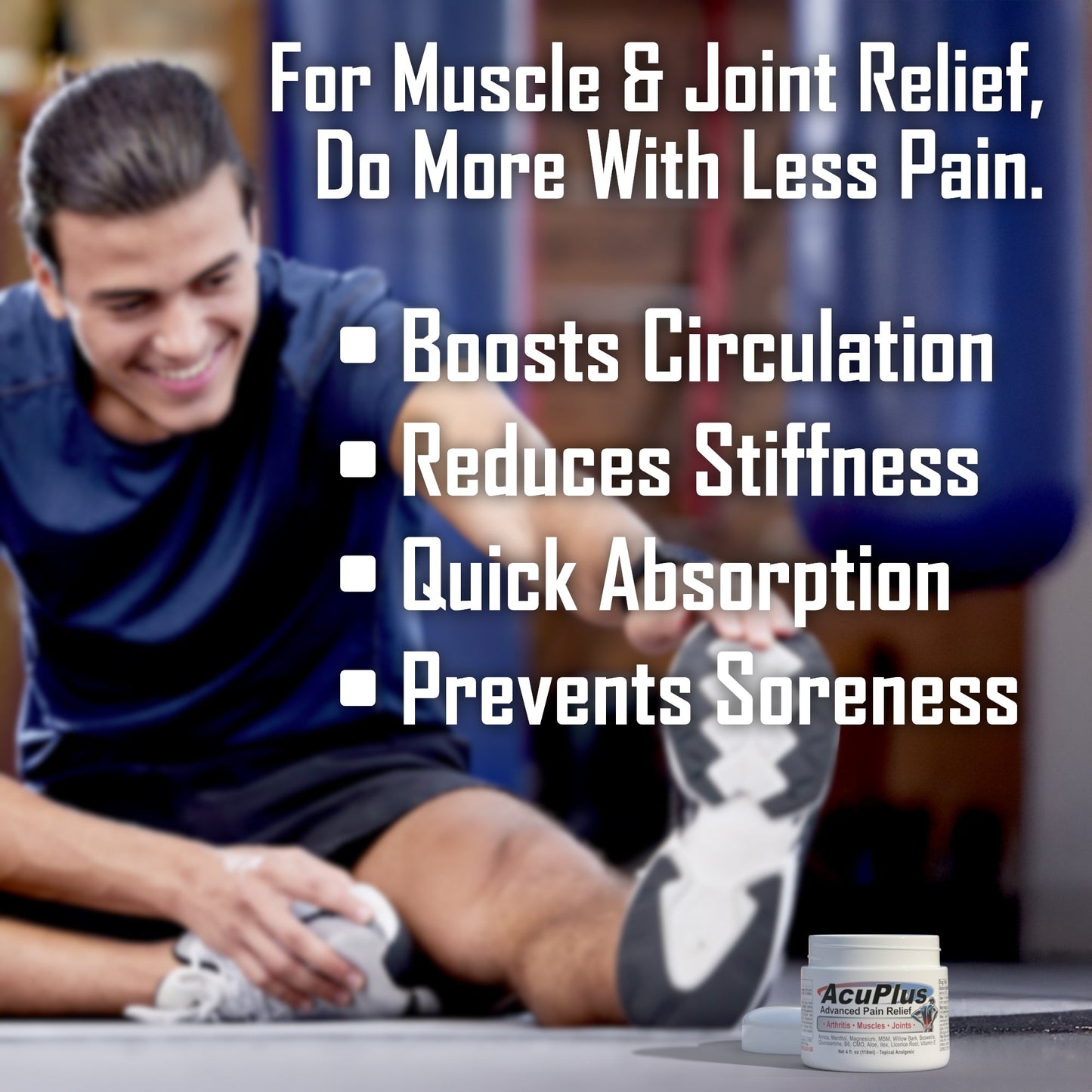AcuPlus 4 oz. Pain Relief Cream – Full-Strength Relief for Everyday Pain
