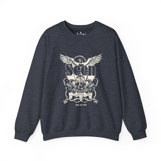 We All Deserve to be Seen & Heard - Adult Unisex Heavy Blend™ Crewneck Sweatshirt