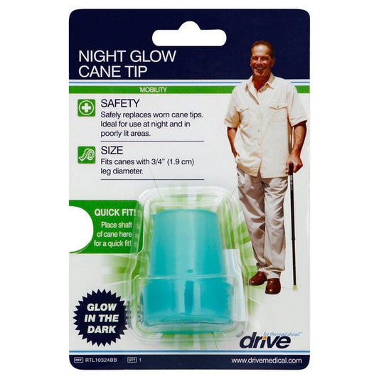 Drive Medical glow-in-the-dark cane tip, 3/4 inch, blue