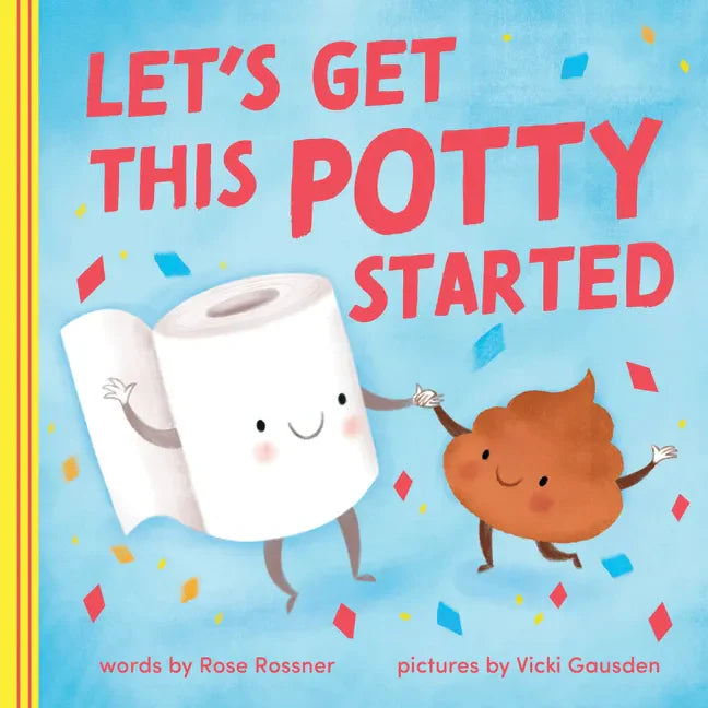 Potty-themed board book with playful characters on colorful cover
