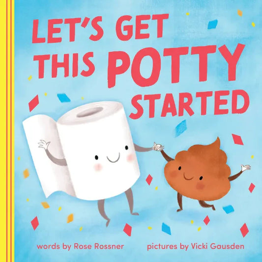 Potty-themed board book with playful characters on colorful cover