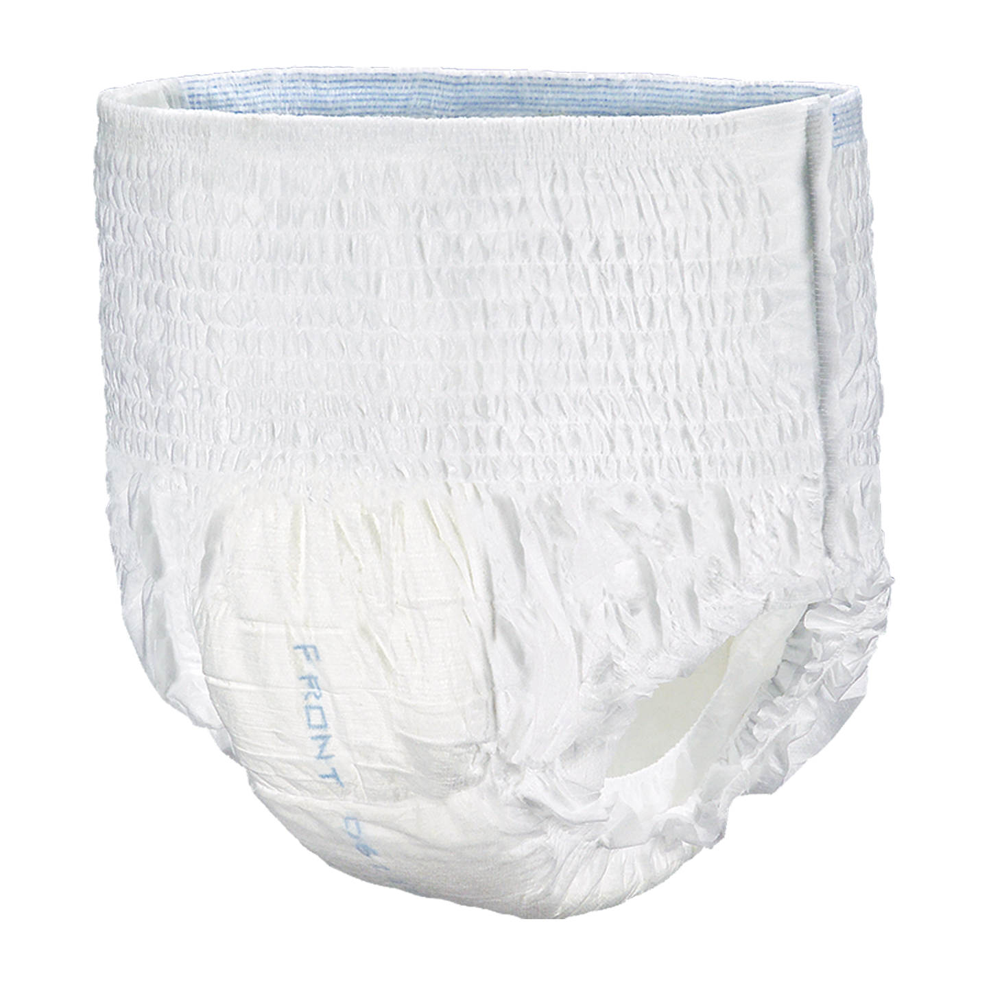 White heavy pull-on underwear briefs with elastic waistband and leg openings