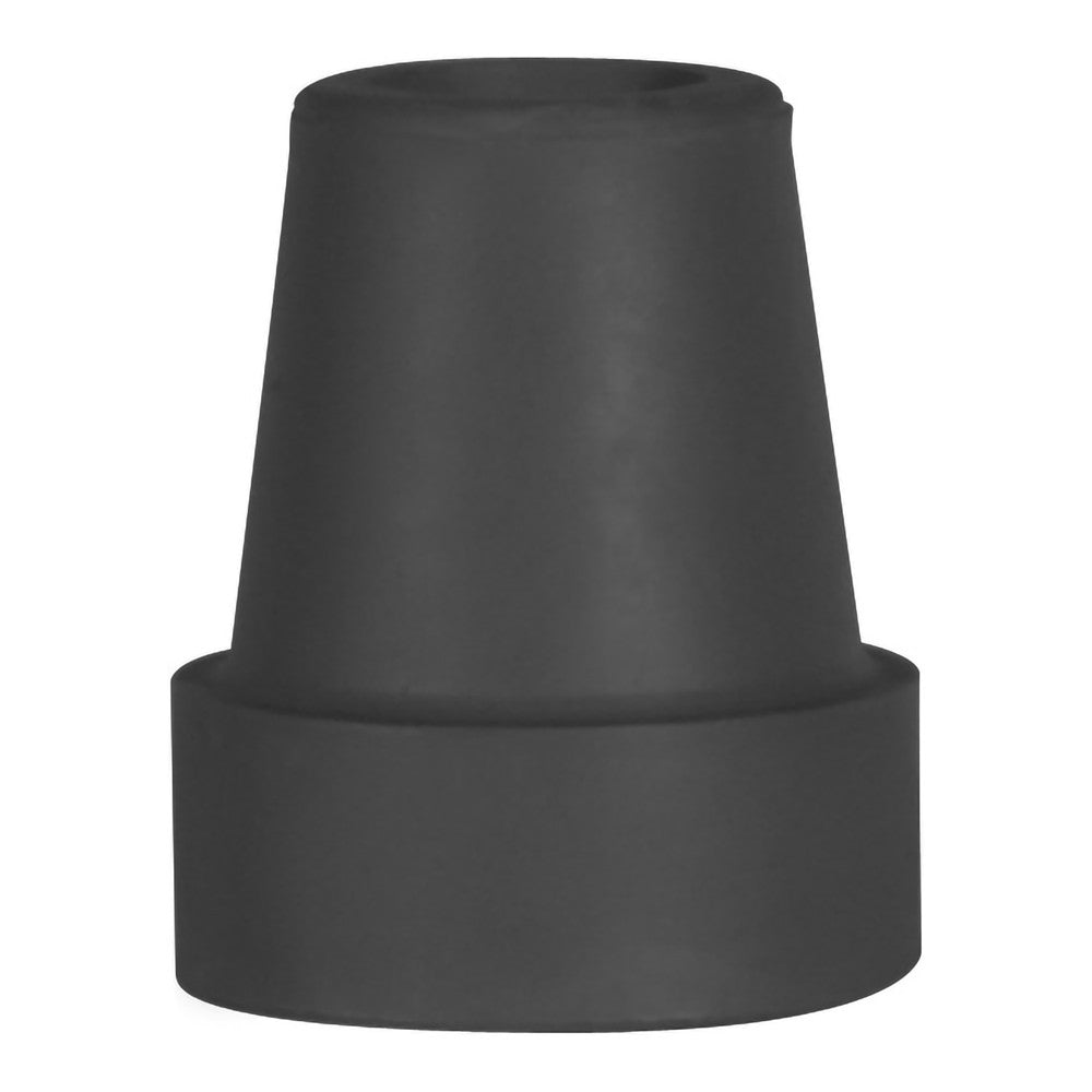 Black rubber cane tip, wide base, 34" diameter replacement