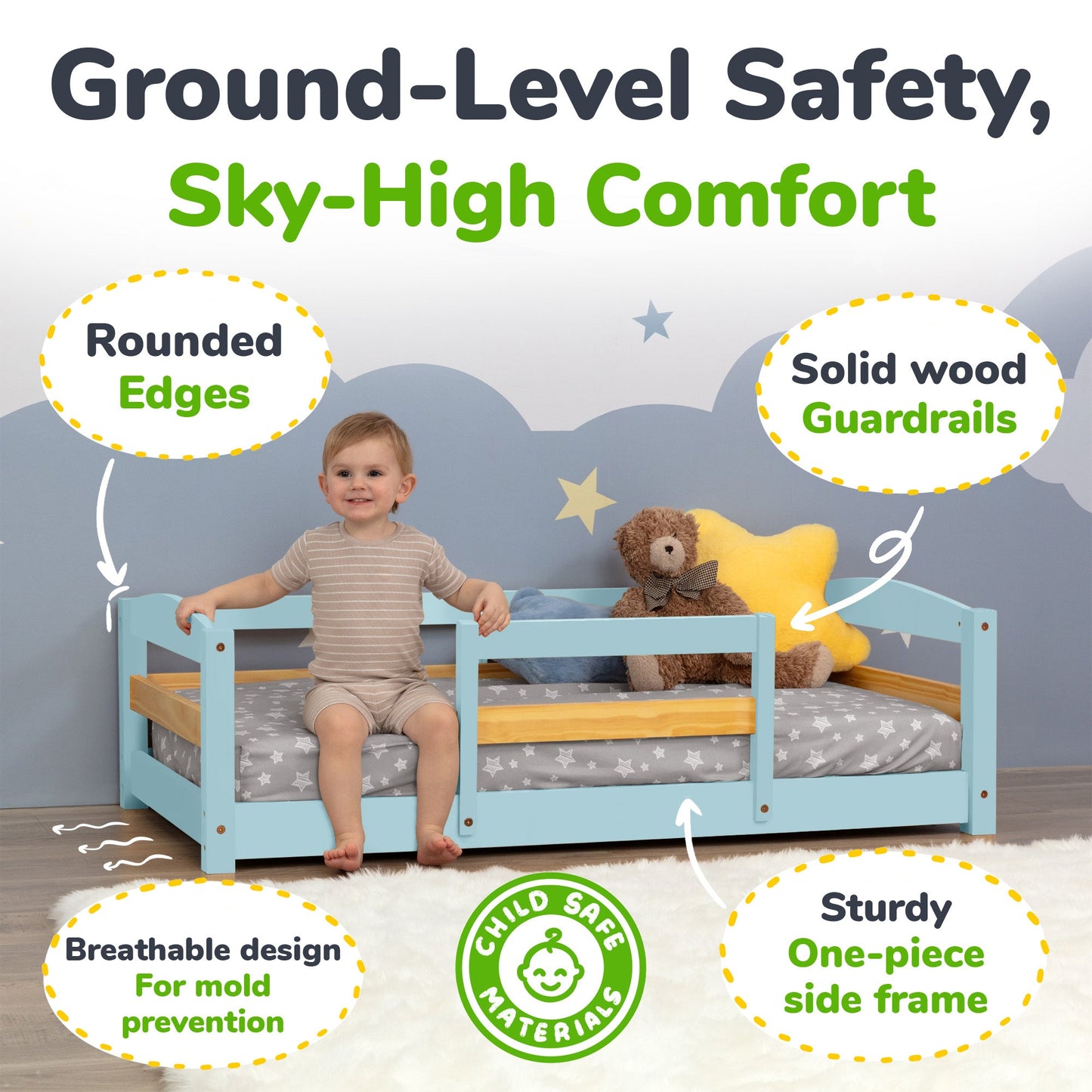 Floor Bed - Crib Size Ocodile.com