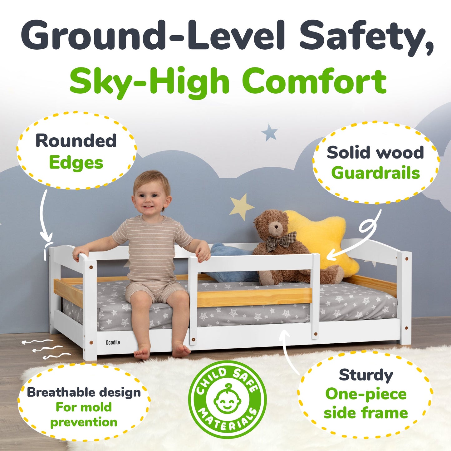 Floor Bed - Crib Size Ocodile.com