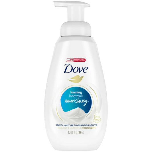 Dove foaming body wash bottle with pump, nourishing formula, 13.5 fl oz