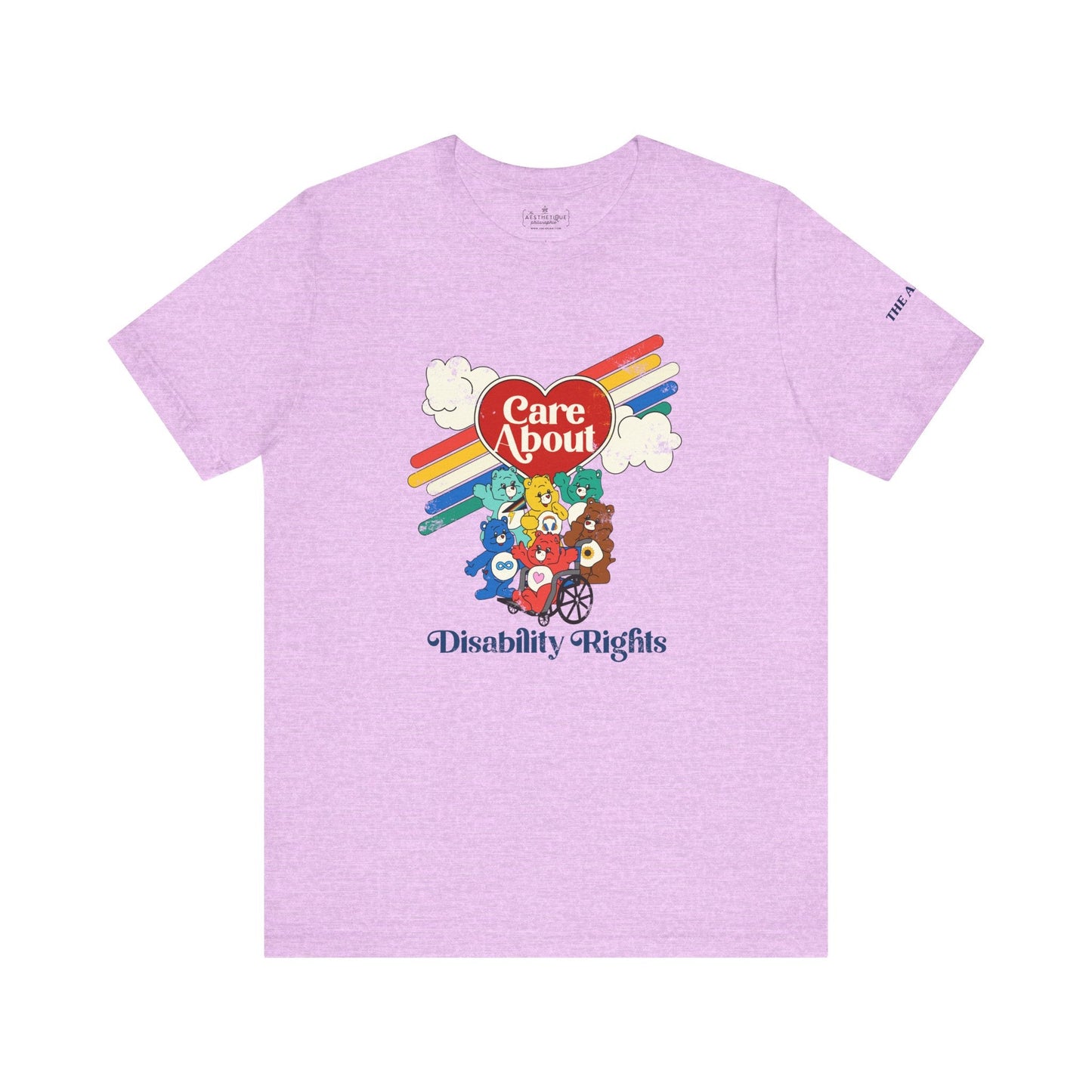Care About Disability Rights - Retro 80s Vibe - Unisex Jersey Short Sleeve Tee