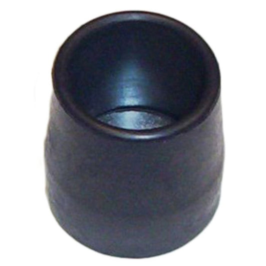 Black round rubber walker tip for 1-inch walker legs