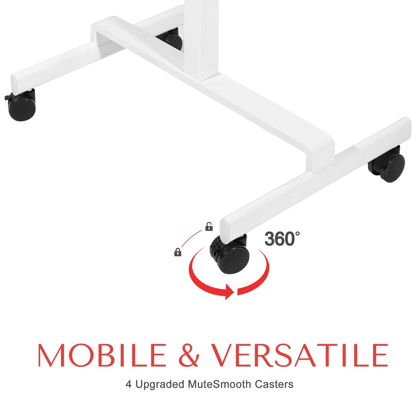 DeerRun® Adjustable Standing Desk - 31.5''L *18.9''W Large Rolling Laptop Desk for Treadmills DeerRun®