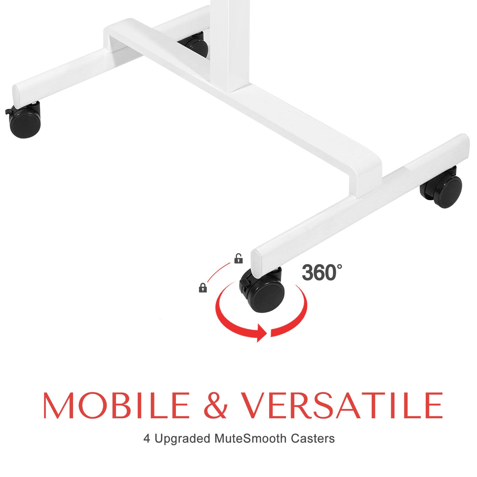 DeerRun® Adjustable Standing Desk - 31.5''L *18.9''W Large Rolling Laptop Desk for Treadmills DeerRun®