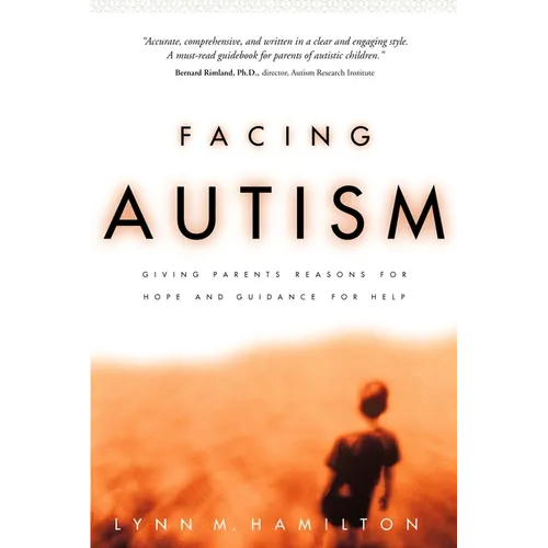 Paperback book cover with large "FACING AUTISM" title and orange child silhouette