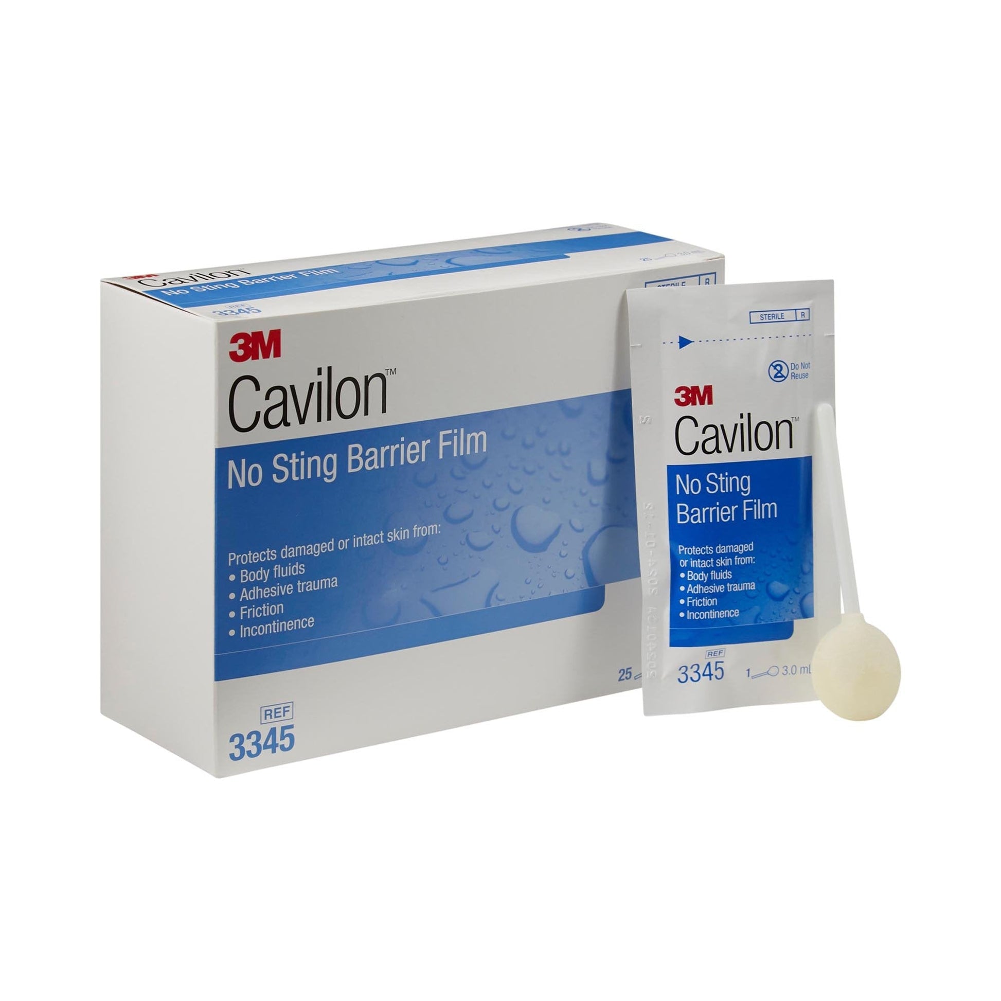 Cavilon No Sting Barrier Film box with applicator and 1.0 mL packet, REF 3345