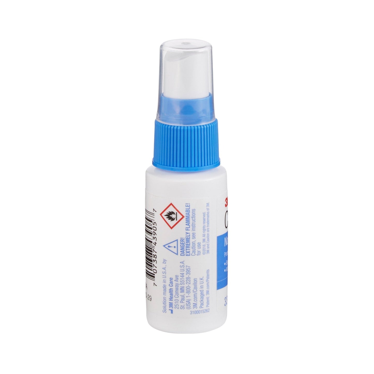 Cavilon No Sting Barrier Film bottle back label with warnings and product details