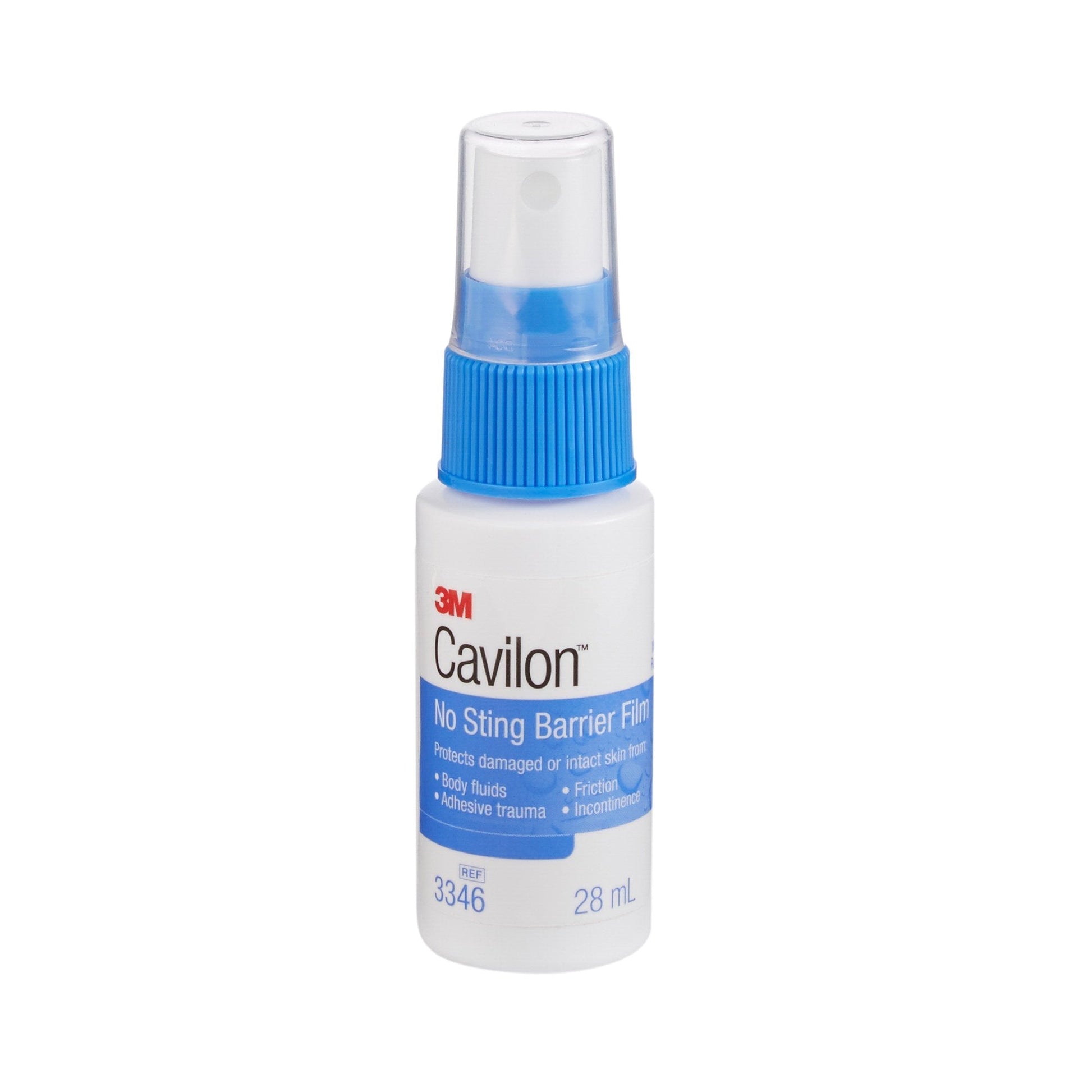 Cavilon No Sting Barrier Film bottle with blue spray top, 28 mL