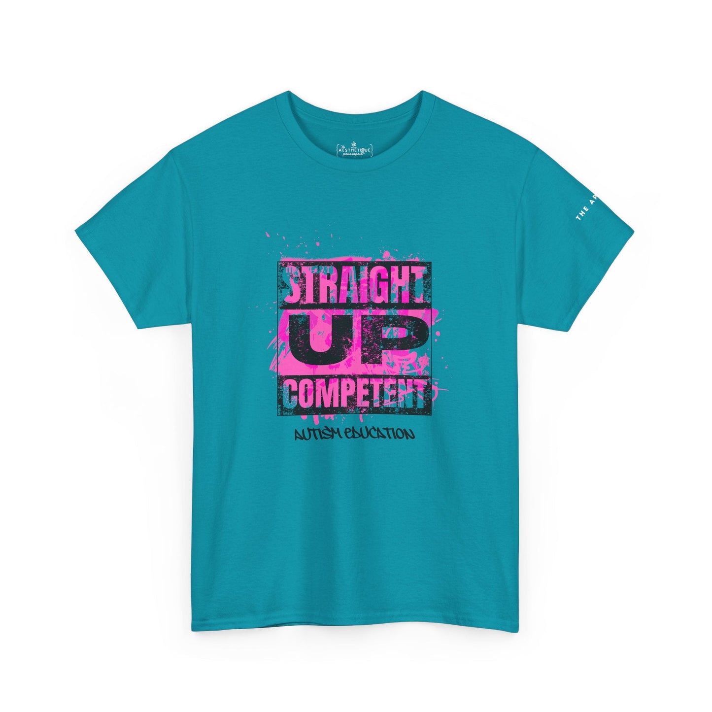 Straight Up Competent Autism Education - Adult Unisex Cotton Tee
