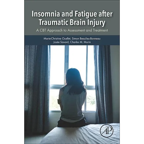 Paperback book cover: Insomnia and Fatigue after Traumatic Brain Injury, CBT approach