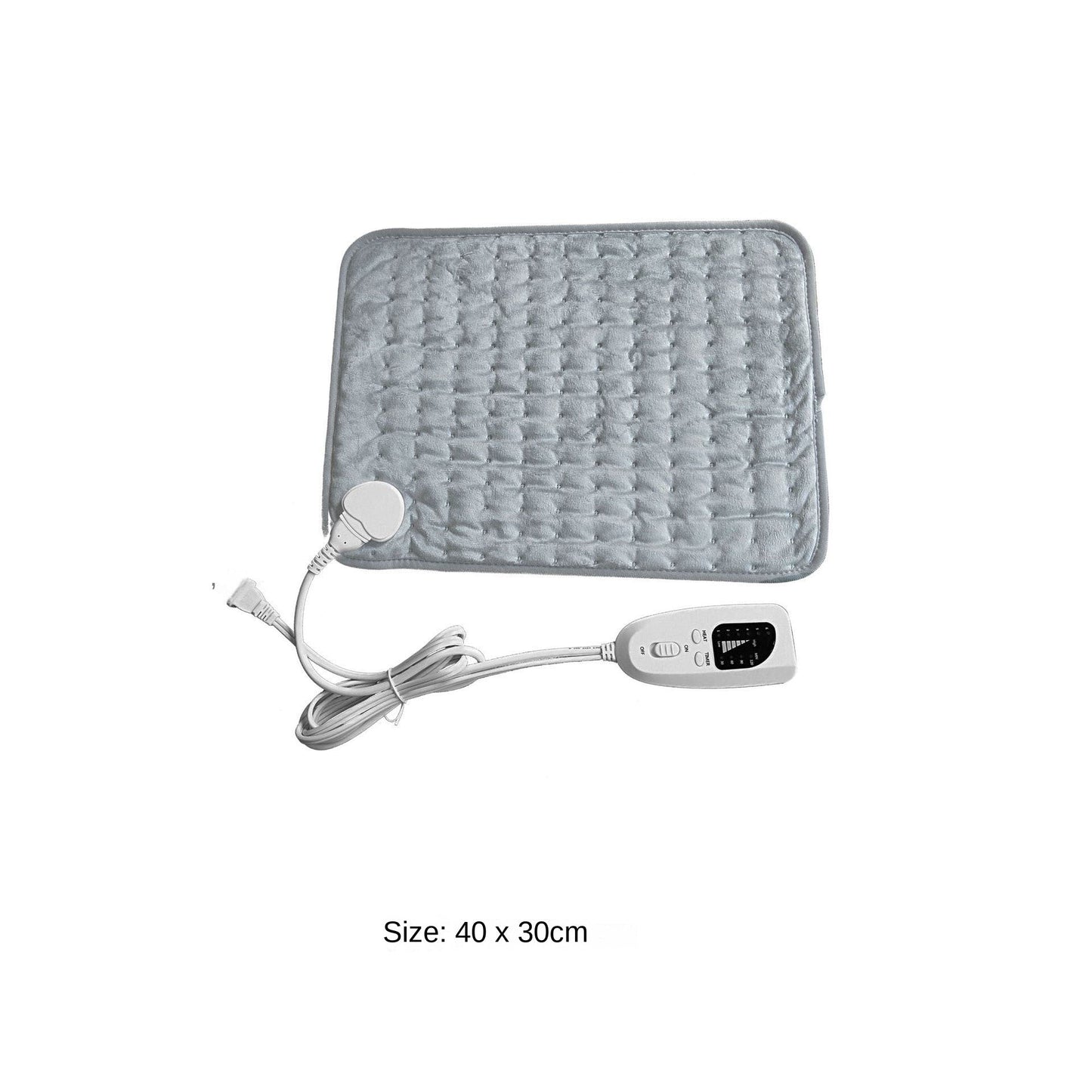 40 x 30 cm heating pad blanket, silver gray with controller and cord