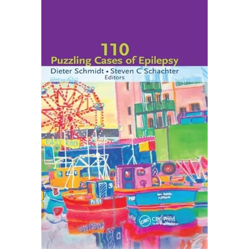 Paperback book with colorful illustrated cover titled 110 Puzzling Cases of Epilepsy