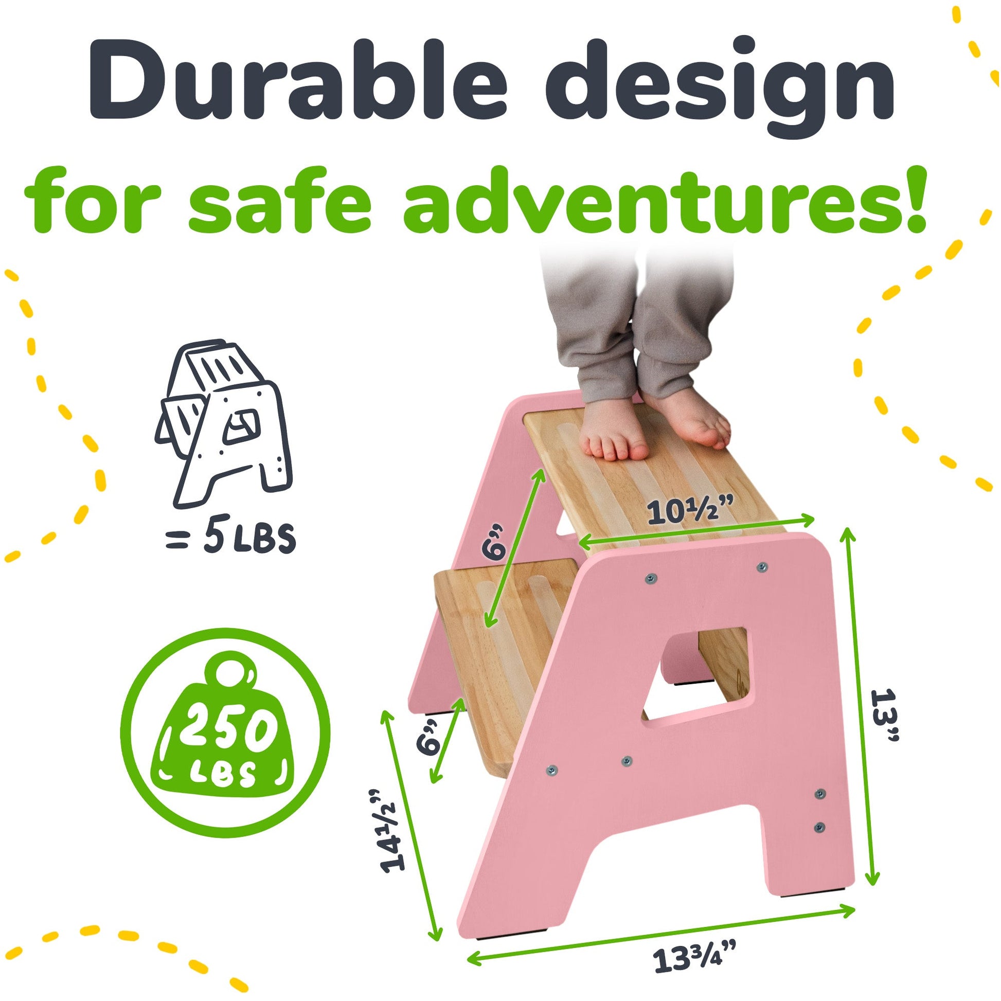 2-Step Stool for Kids Ocodile.com