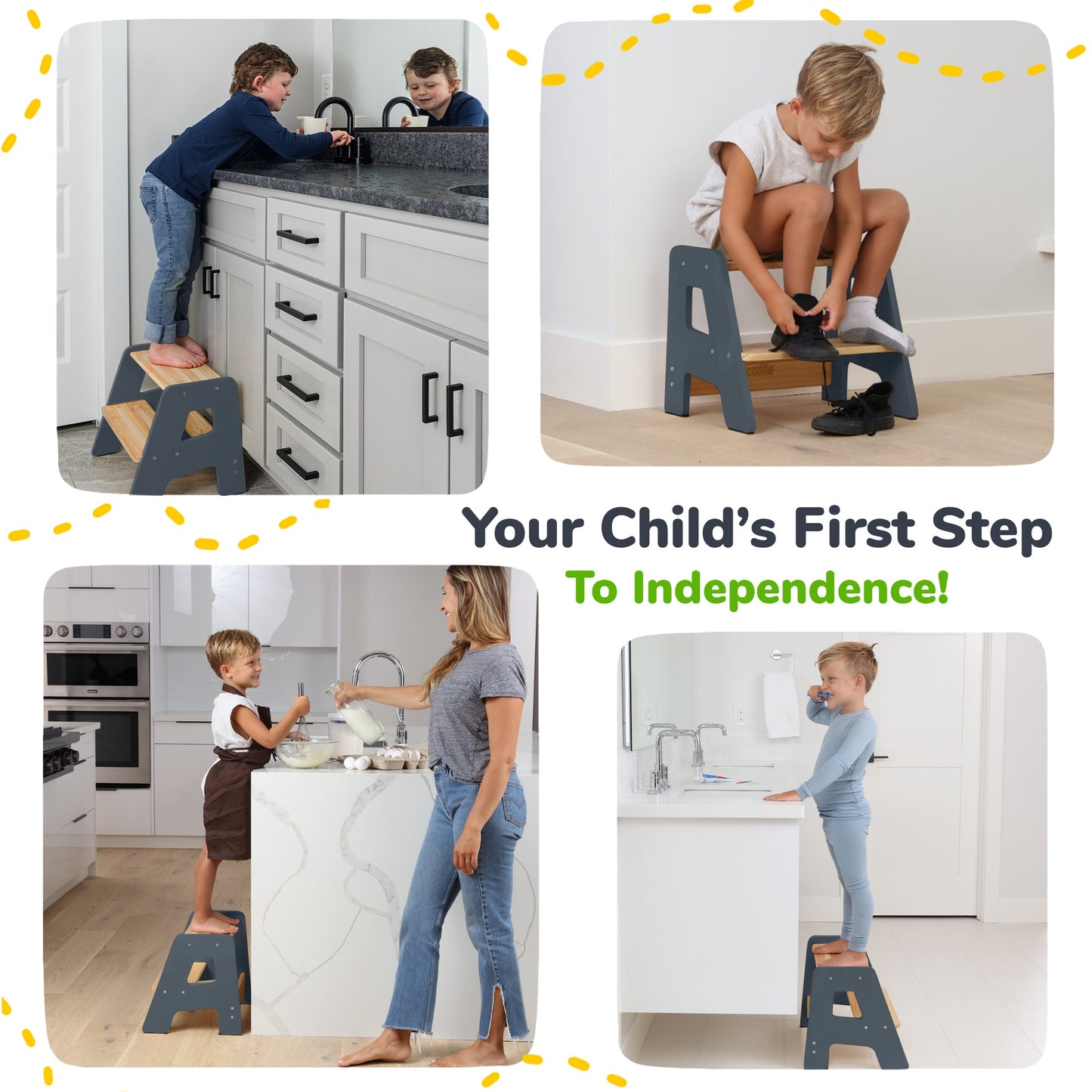 2-Step Stool for Kids Ocodile.com