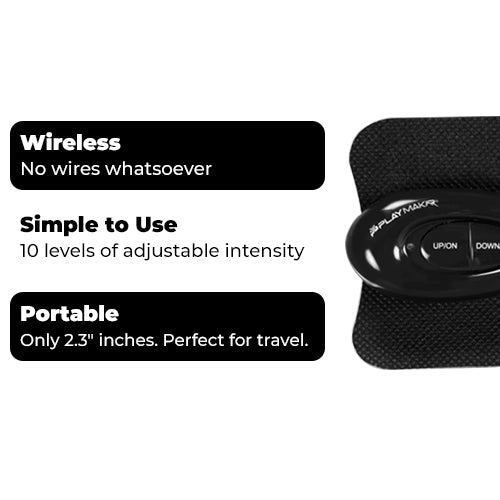 Wireless TENS unit controller with adhesive electrode pad and control buttons