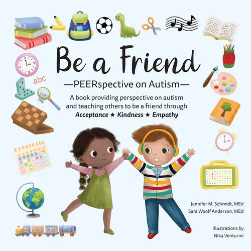 Paperback book cover titled Be a Friend with two smiling cartoon children.