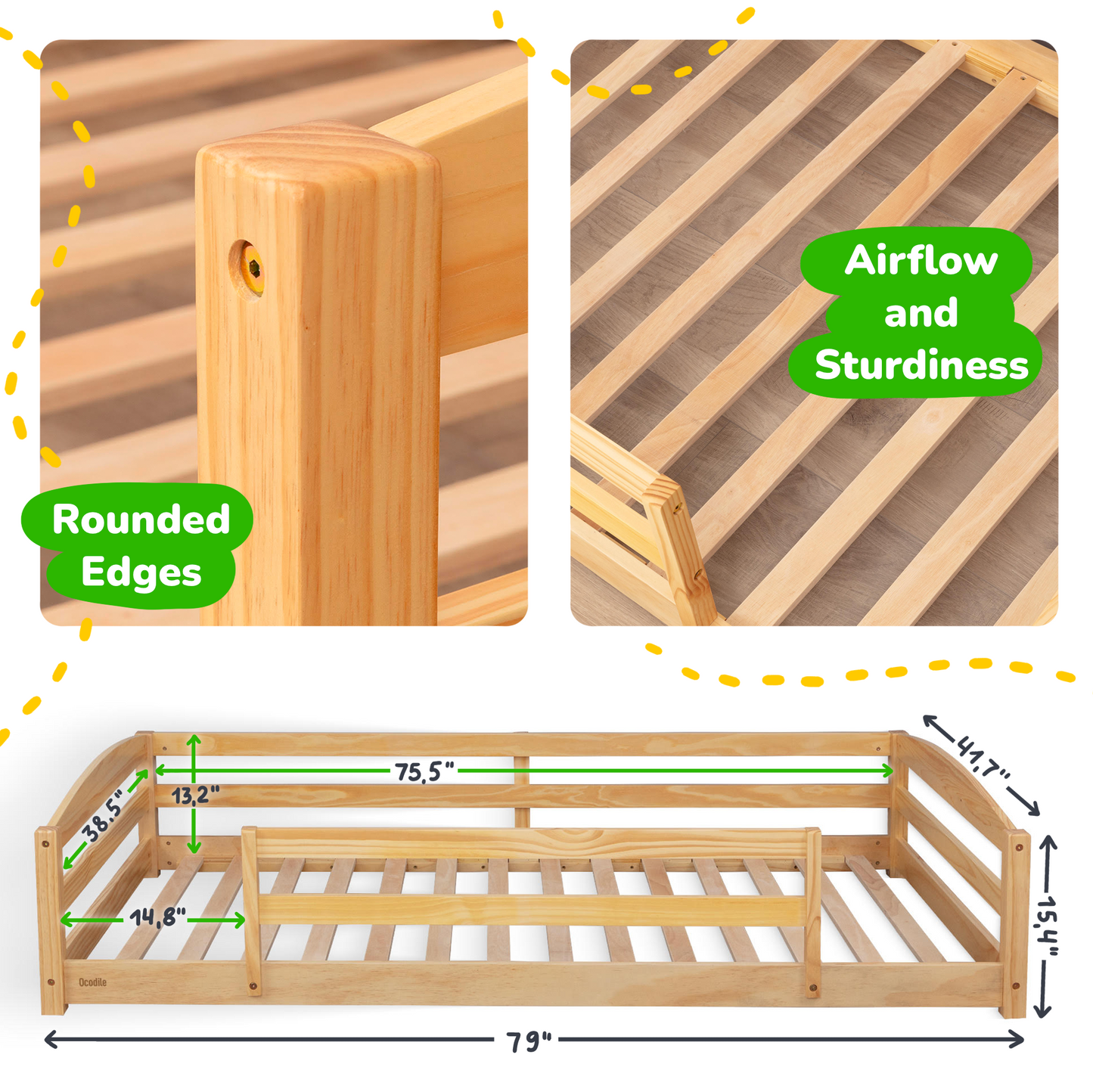 Floor Bed - Twin Size Ocodile.com