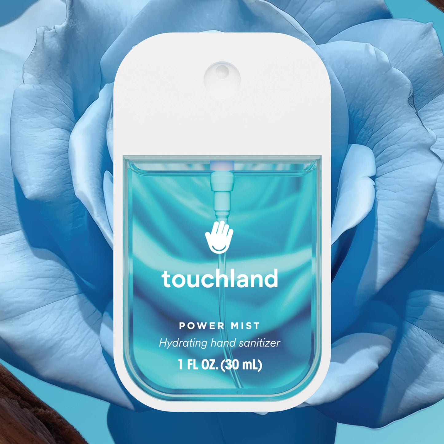 Touchland Power Mist hydrating hand sanitizer pouch with teal gel, 1 fl oz (30 mL)