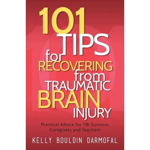 Red paperback book with large '101 Tips' and 'Traumatic Brain Injury' cover text