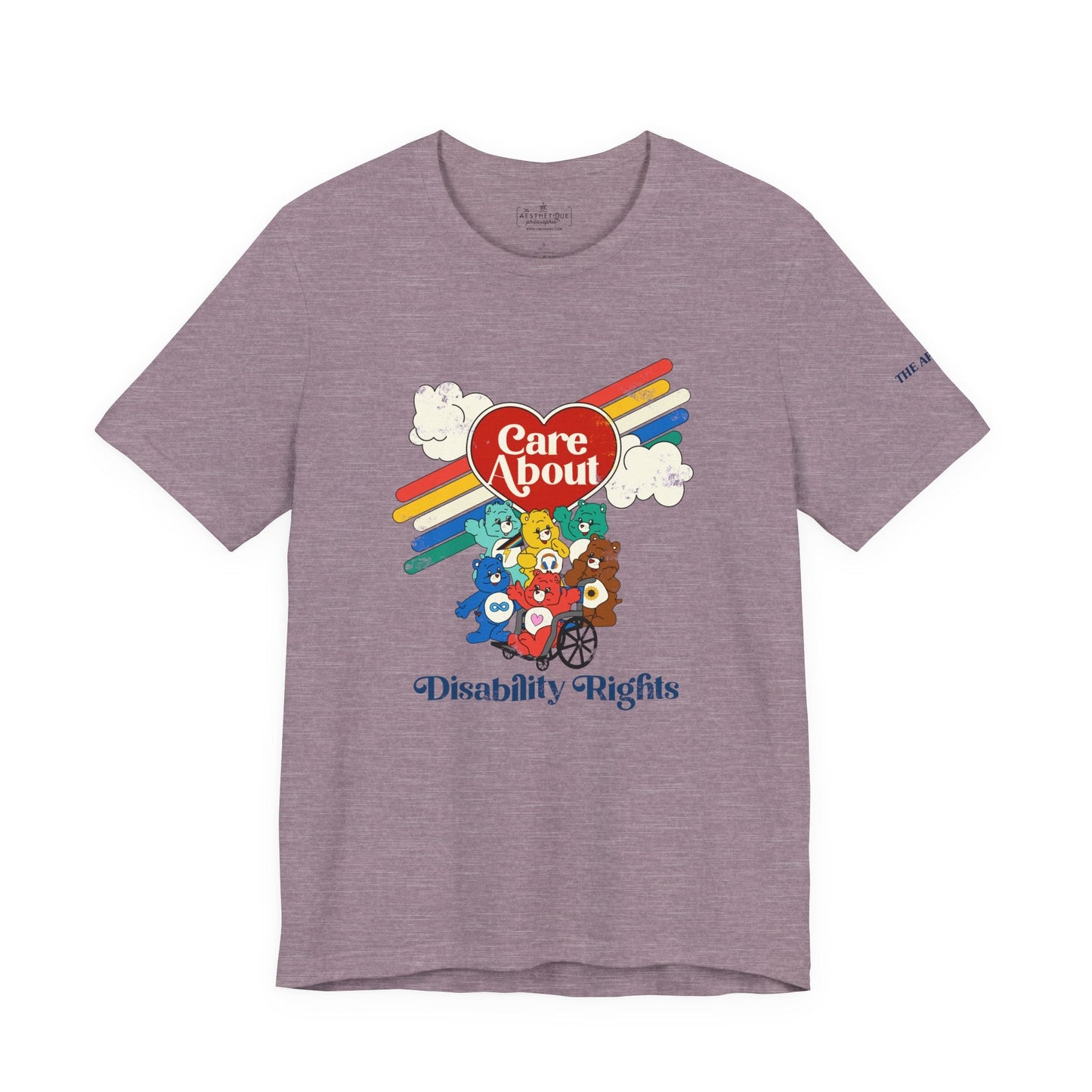 Care About Disability Rights - Retro 80s Vibe - Unisex Jersey Short Sleeve Tee