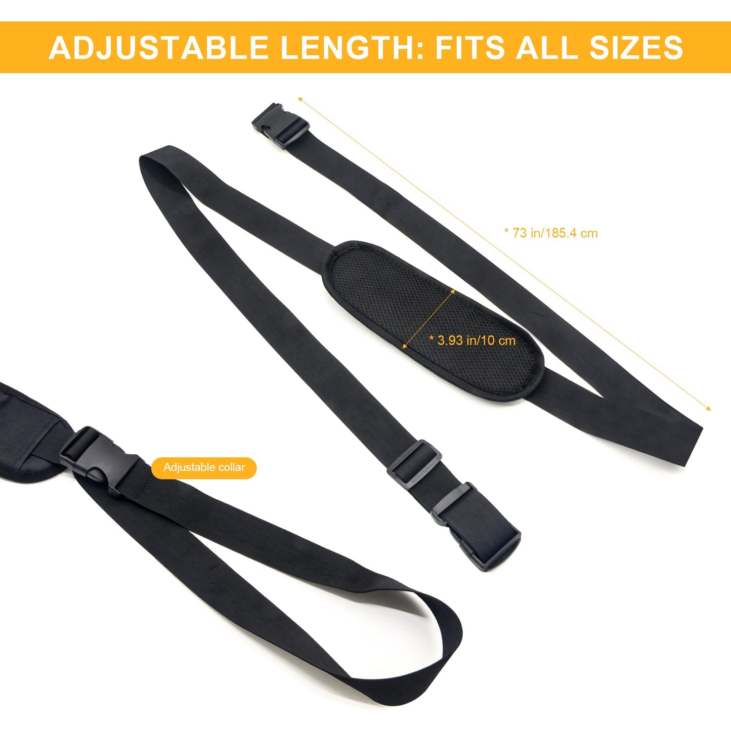 Carry Strap with Quick-Release Plastic Buckles & Anti-Slip Pad for Elect