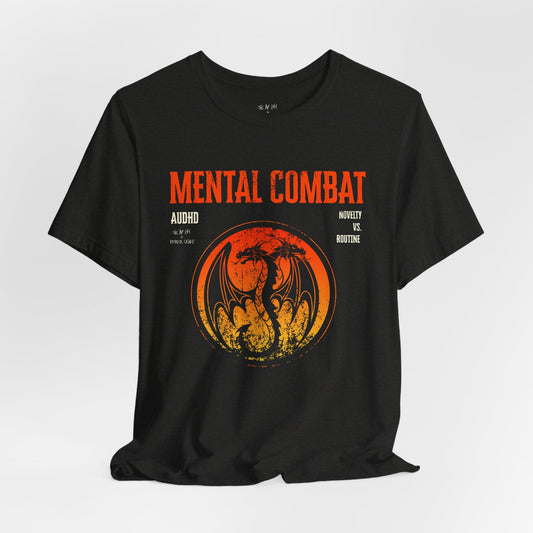 Mental Combat AuDHD Burnout - Adult Unisex Jersey Tee