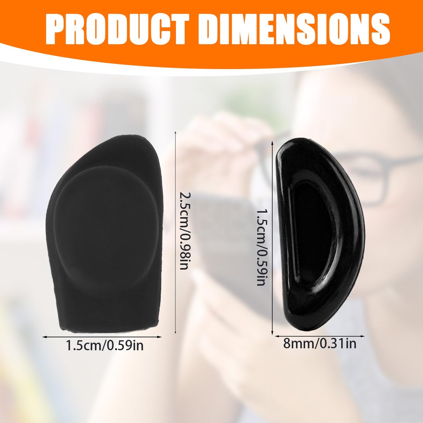 Anti-Slip Eyeglass Nose Pads & Ear Grips Kit, Silicone Replaceme
