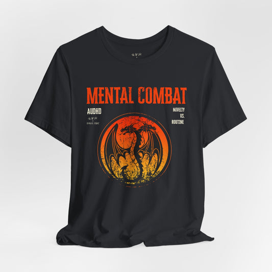 Mental Combat AuDHD Burnout - Adult Unisex Jersey Tee