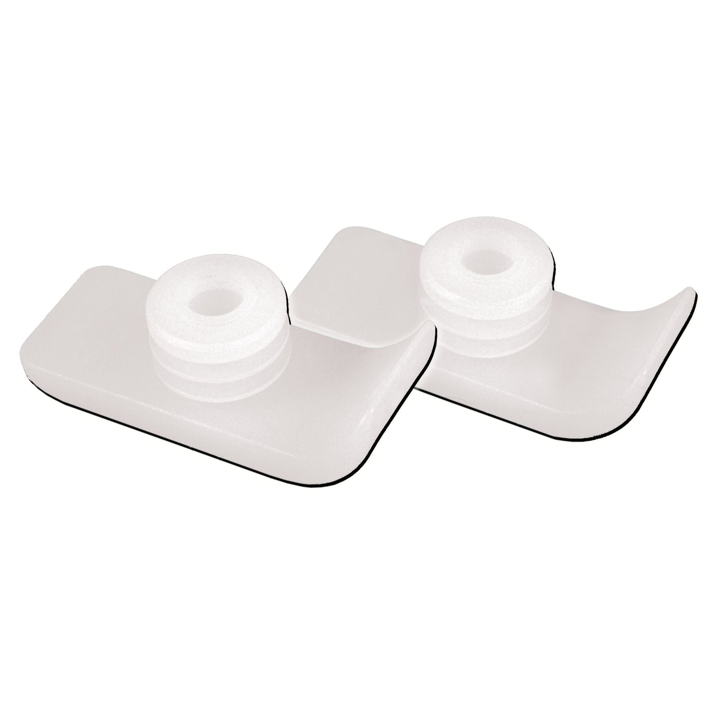 White ski glides for medical walker, two sliding foot covers with wheels