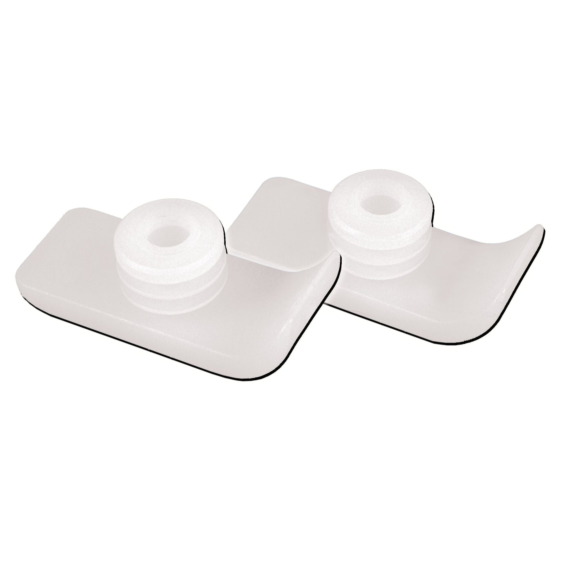 White ski glides for medical walker, two sliding foot covers with wheels