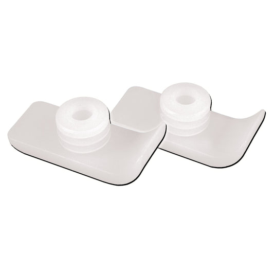 White ski glides for medical walker, two sliding foot covers with wheels