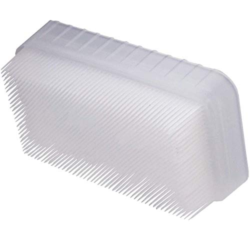 White therapy brush block with dense bristles, compact rectangular shape.