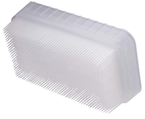 Therapressure therapy brush with dense white bristles and light plastic body