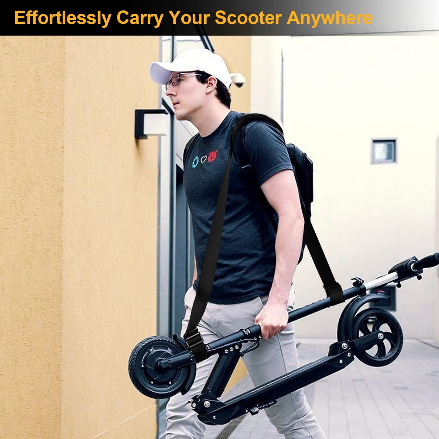 Carry Strap with Quick-Release Plastic Buckles & Anti-Slip Pad for Elect