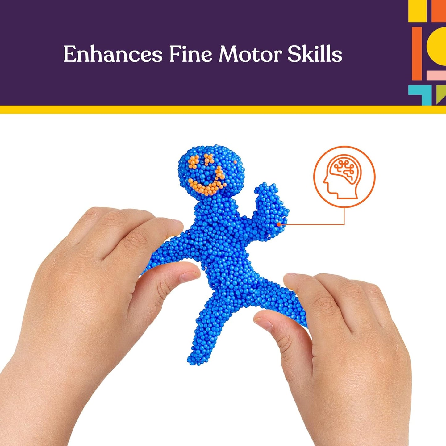 FUN FOAM Modeling Foam Beads Play Kit (10 Blocks)