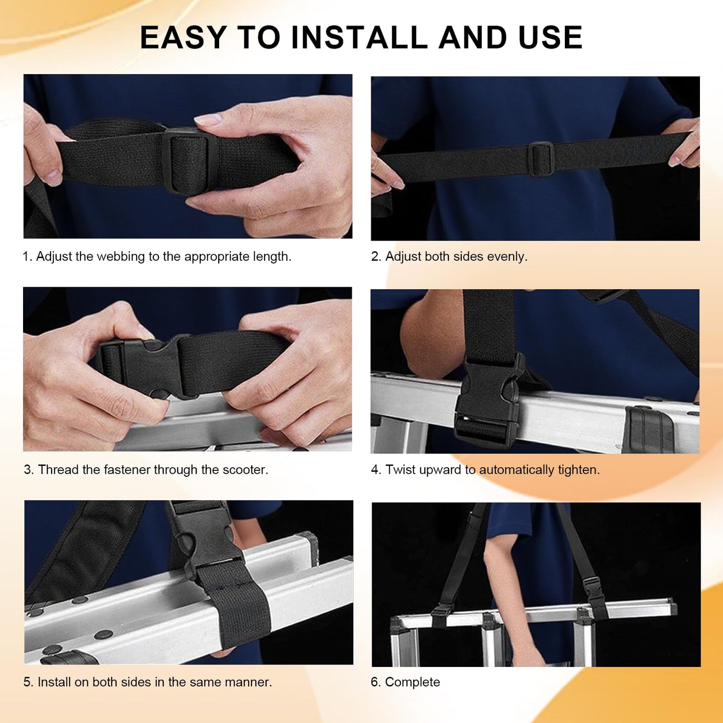 Carry Strap with Quick-Release Plastic Buckles & Anti-Slip Pad for Elect
